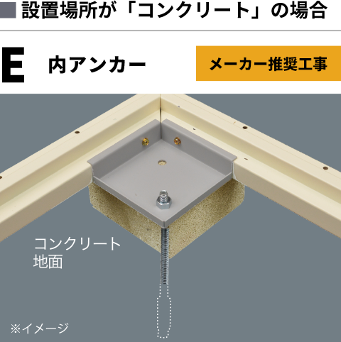 設置前の基礎工事｜マツモト物置 WEBSITE